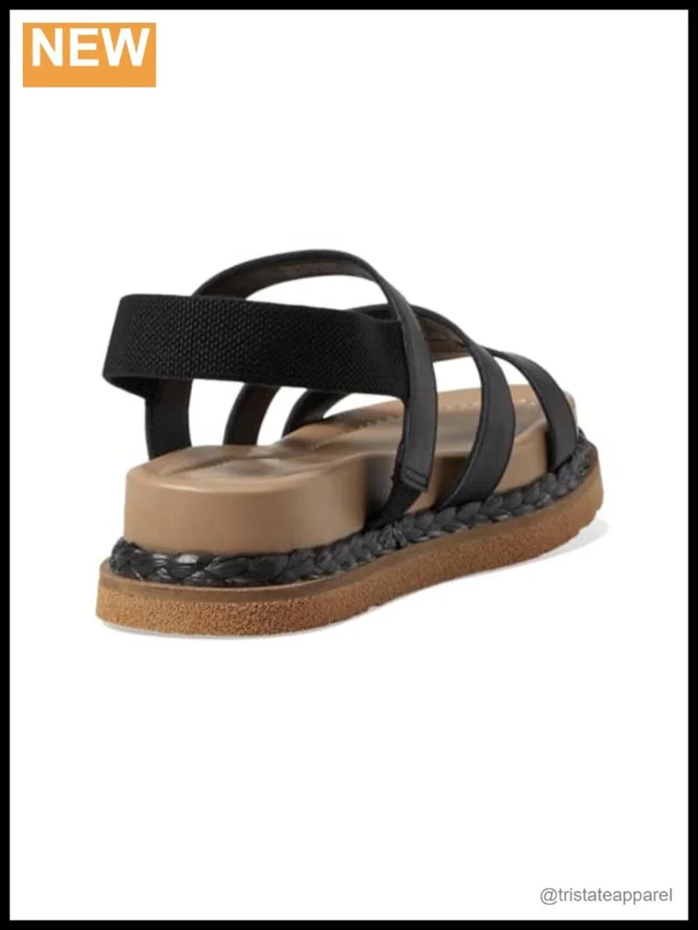 Platform Slingback Sandals Leather Water Resistant Open Toe Casual